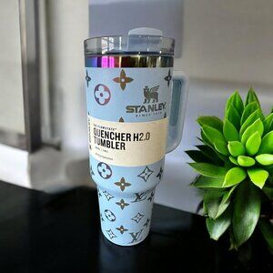 ** LV  BLUE PRINT 40oz STAINLESS STEEL THE QUENCHER H2.0 FLOWSTATE TUMBLER ***…